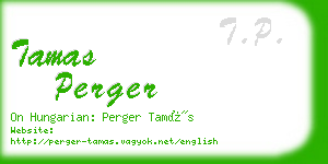 tamas perger business card